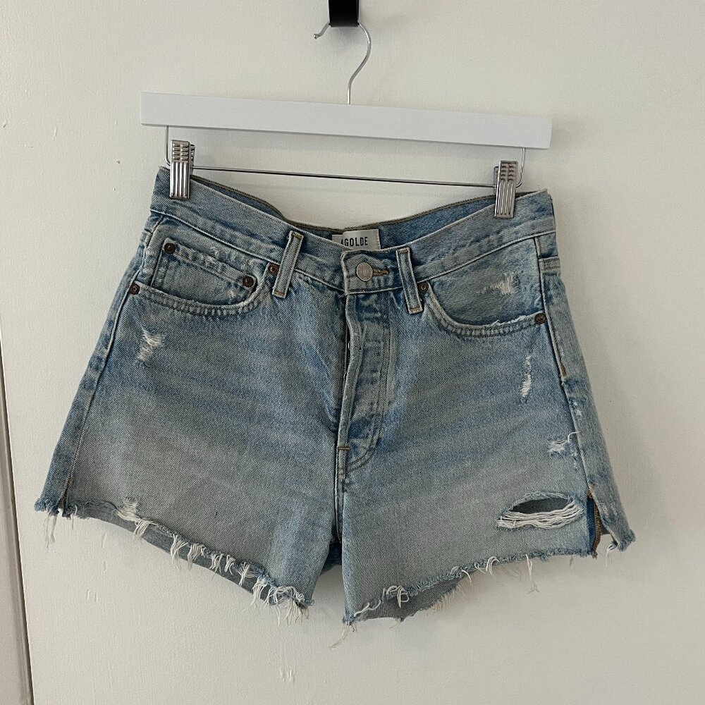 Agolde Parker Long Short Light Wash in Size 26